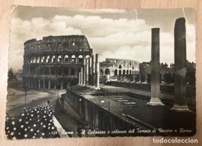 Postales: ANTIGÜA TARJETA POSTAL , EL COLISEO ROMANO , ROMA - ITALIA FECHADA , OCTUBRE 1.956